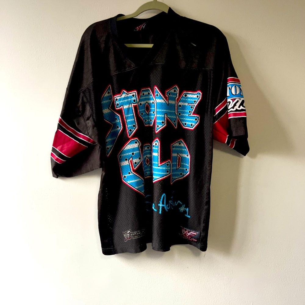 Vintage WWF stone cold jersey